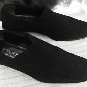 Studio Delman black fabric  flat. Size 8.5 Slip-on.